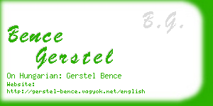 bence gerstel business card